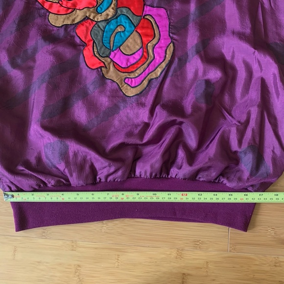 Vintage ADOLFO Sport Women's Shoulder Pads Dolman Sleeves 80s Style Pullover Top - Picture 9 of 10